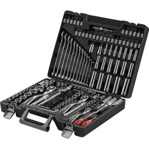 217 PCS SOCKET SET, 1/4’’, 3/8” AND 1/2’’ DRIVE, 3.5-32 MM WITH COMBINATION SPANNERS 8-19 MM 58217