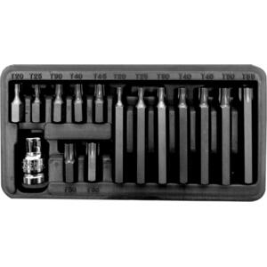 ZESTAW 15 SZT. KOŃCÓWEK 10 MM TORX T20-T55 10741