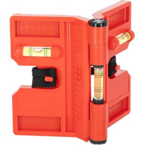 NIVELĂ PLASTIC MAGNETICĂ PENTRU STÂLPI / 3 BULE 15300